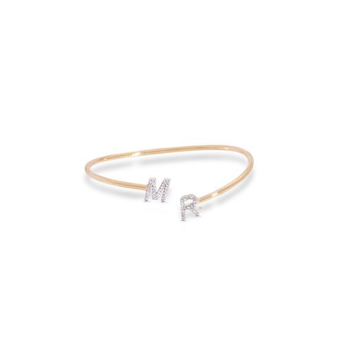 Pulseira em ouro amarelo, ouro branco e diamantes - Sopa de Letrinhas