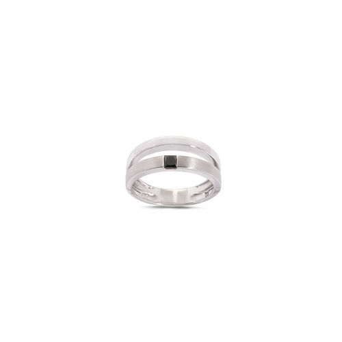 Anel em ouro branco e diamante negro - Duetto
