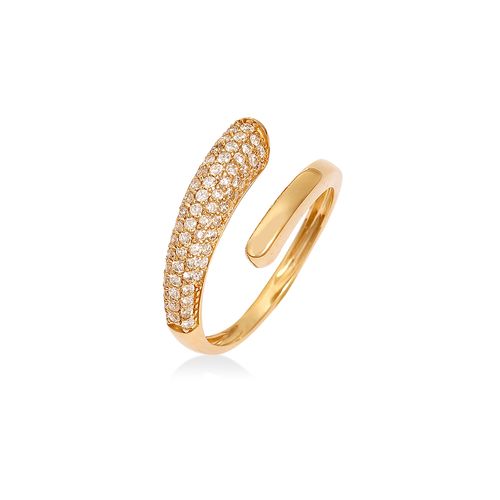 Anel em ouro amarelo e diamantes - Plie