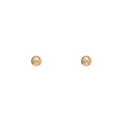 Brinco em ouro amarelo - bolinha 3 mm - Infantil