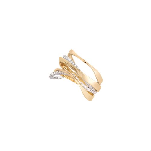 Anel em ouro amarelo e diamantes - Turn Around