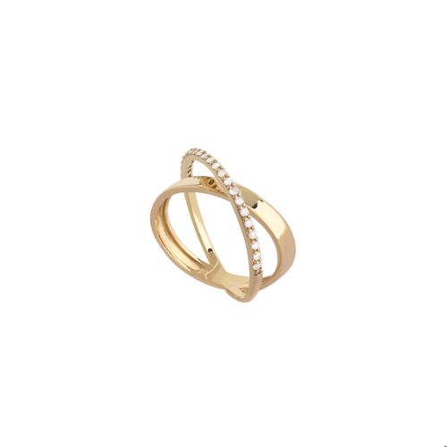 Anel ouro amarelo e diamantes Turn Around