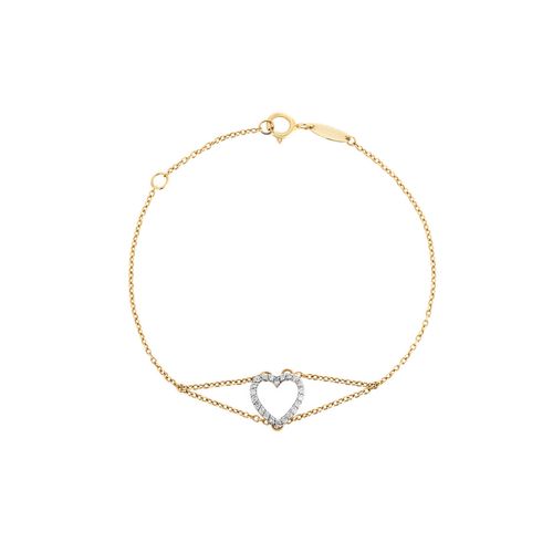 Pulseira em ouro amarelo diamantes - Amor Infinito