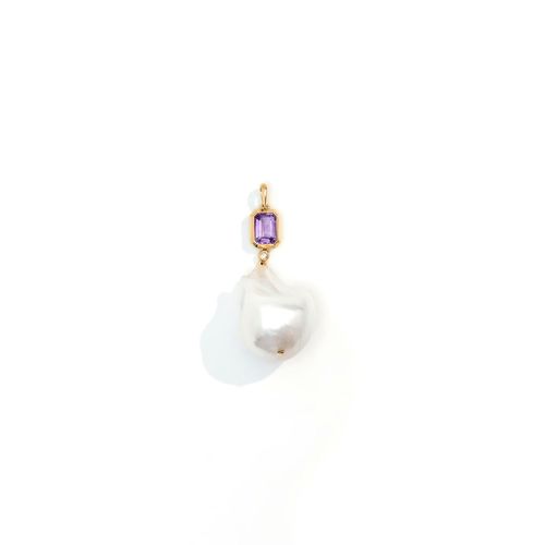 Pingente em ouro amarelo, diamante, ametista e pérola - Emerald