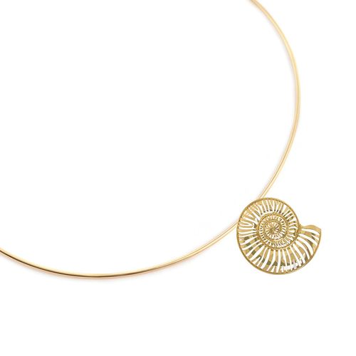 Pingente em ouro amarelo e diamante brown - nautilus - Oceano