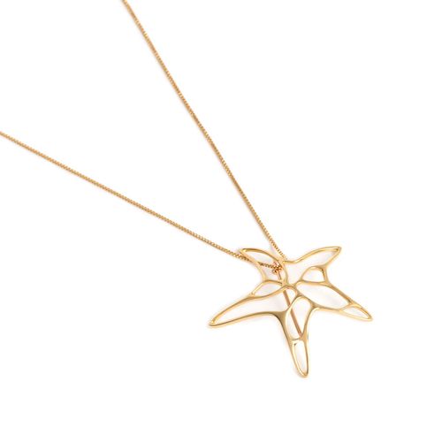 Broche em ouro amarelo - estrela do mar - Oceano