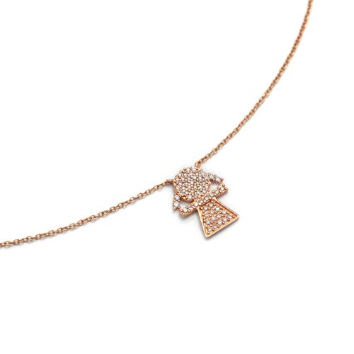 Colar em ouro rosa e diamantes - Lovely Family