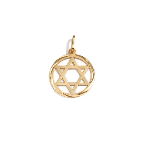 Pingente em ouro amarelo - Estrela de Davi