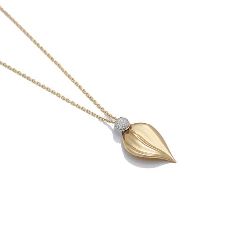 Pingente em ouro amarelo e branco e diamantes - Bem me Quero