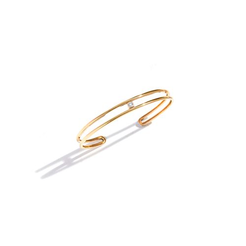Pulseira ouro amarelo e diamante - Brilho Meu