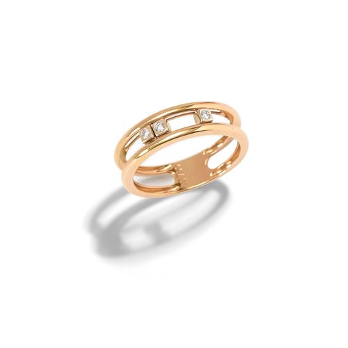 Anel em ouro amarelo e diamantes - Brilho Meu