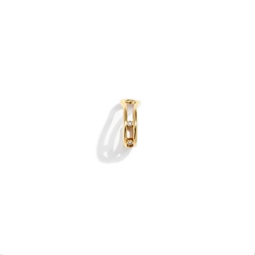 Brinco em ouro amarelo e diamantes - Piercing