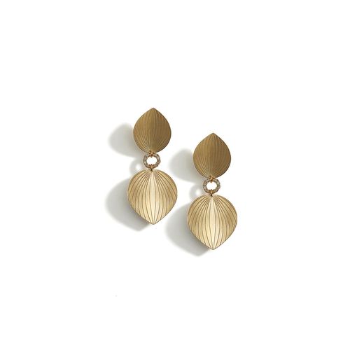 Brinco em ouro amarelo e diamantes - Petalas