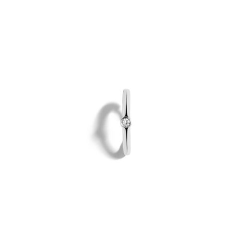 Brinco ouro branco diamante - Piercing