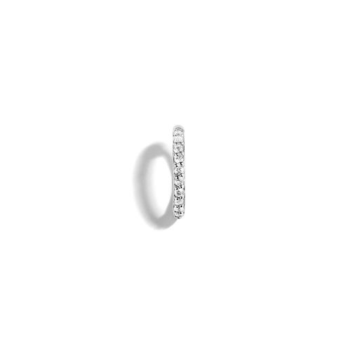Brinco ouro branco com diamantes - Piercing