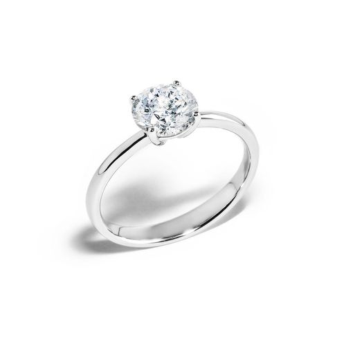Anel em ouro branco e diamante - Solitário