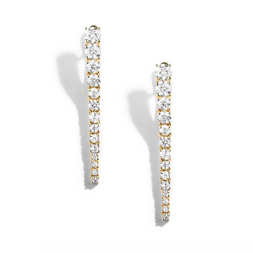 Brinco em ouro amarelo com diamantes - Plie