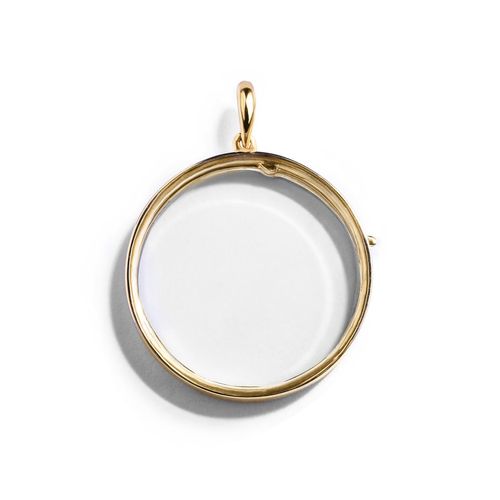 Pingente em ouro amarelo e cristal - Medalha da vida - 20mm