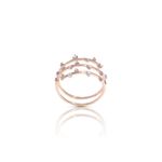 Anel em ouro rosa e diamantes - Spike 0