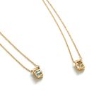 escapul rio em ouro amarelo  prasiolita e top zio azul - Emerald Cut 0