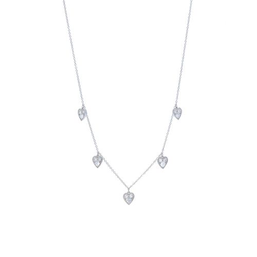 Colar em ouro branco e diamantes - Gota de Luz