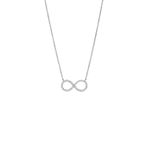 Colar em ouro branco e diamantes - infinito - Eu e Voc  0