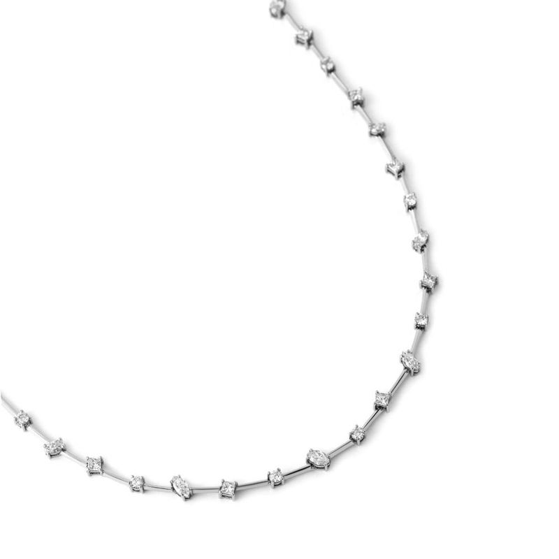 Colar em ouro branco e diamantes - Eternity 0