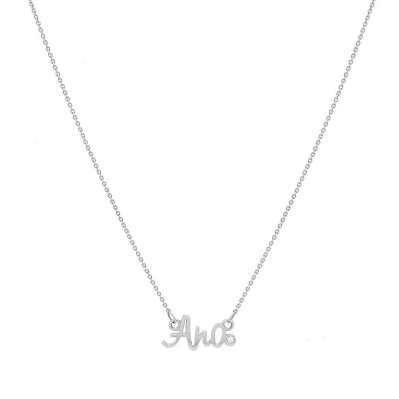 Colar em ouro branco - personalizado - Selfie 1