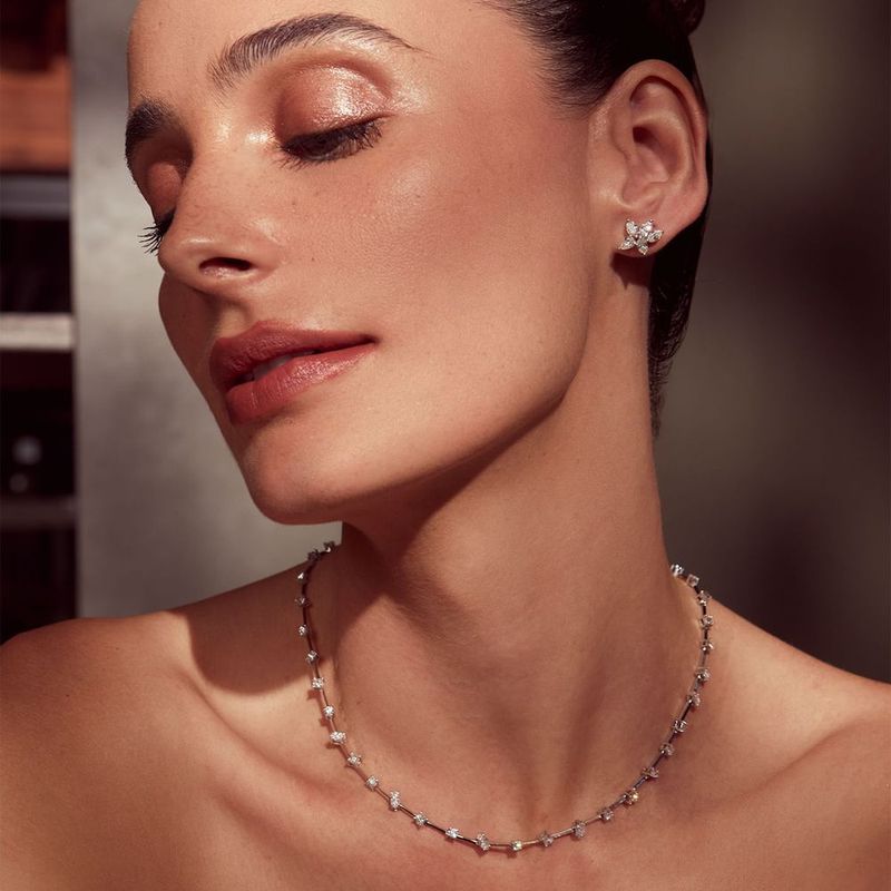 Colar em ouro branco e diamantes - Eternity 1