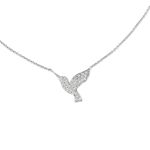 Colar em ouro branco e diamantes - Beija Flor 0