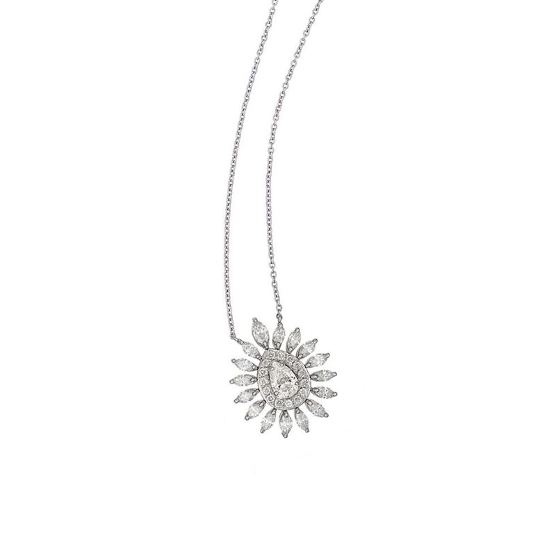 Colar em ouro branco e diamantes 0