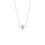 Colar em ouro branco e diamantes - 1 menino - Lovely Family 0