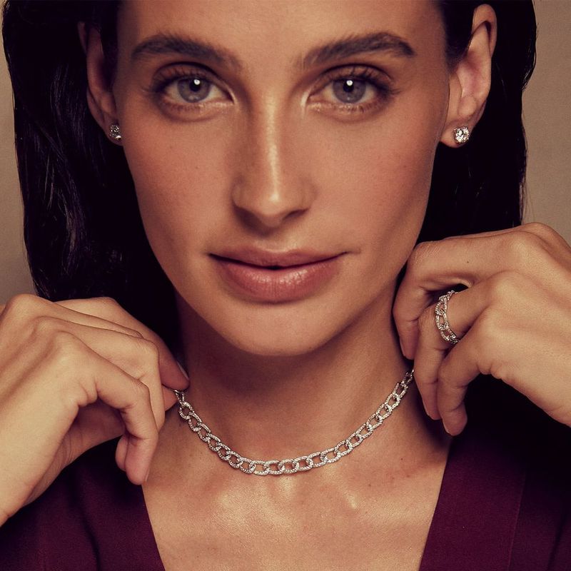 Colar em ouro branco e diamantes - Groumette 1