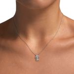 Colar em ouro branco e diamantes - Menina                                                                                                              1