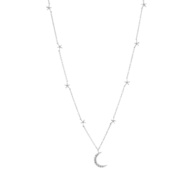 Colar em ouro branco e diamantes - Sky 0