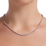 Colar em ouro branco e diamantes - Riviera Degrade                                                                                                     1