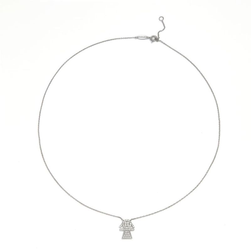 Colar em ouro branco e diamantes - Menina                                                                                                              2