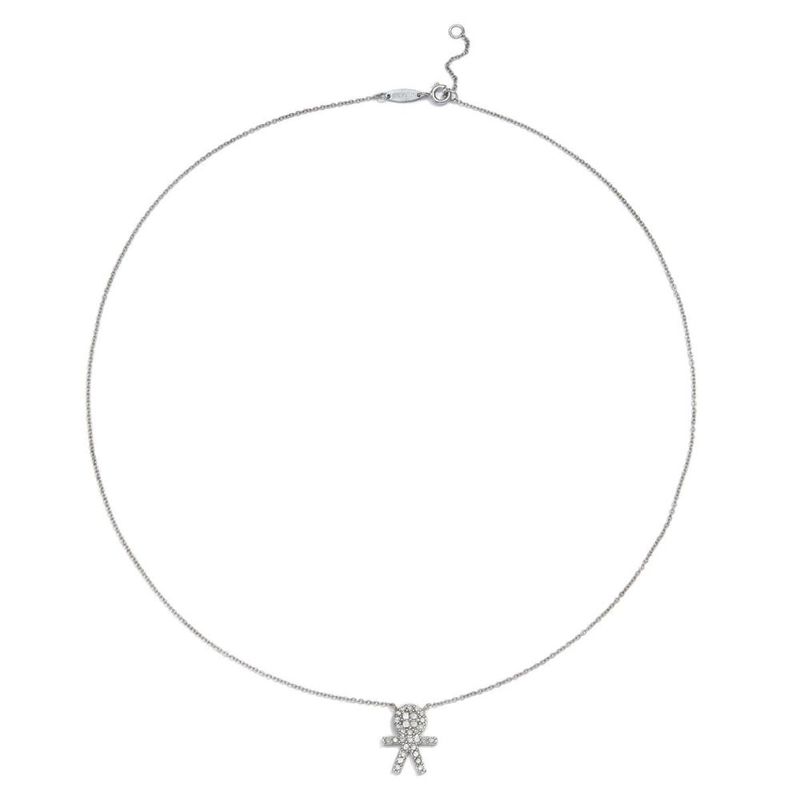 Colar em ouro branco e diamantes - Menino                                                                                                              2