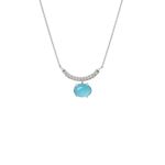 Colar em ouro branco  diamantes e apatita - Candy 0