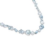 Colar em ouro branco   guas marinhas e diamantes - Libert  0