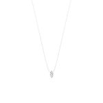 Colar em ouro branco  diamante e fio de nylon - Ponto de Luz 0