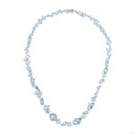Colar em ouro branco   guas marinhas e diamantes - Libert  2