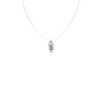 Colar em ouro branco  diamante e fio de nylon - Ponto de Luz 0