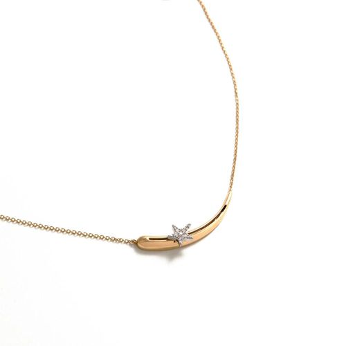 Colar em ouro branco, ouro amarelo e diamante - Make a Wish