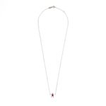 Colar em ouro branco  rubi e diamantes - Boys and Girls 1