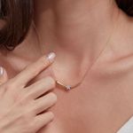 Colar em ouro branco  ouro amarelo e diamante - Make a Wish 1