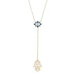 Colar em ouro branco  ouro rosa  apatita e espin lios - Power Eye 0