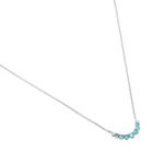 Colar em ouro branco  turmalina paraiba e diamante 0