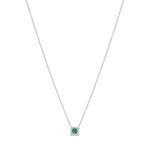 Colar em ouro branco  esmeralda e diamantes - Graduated 0