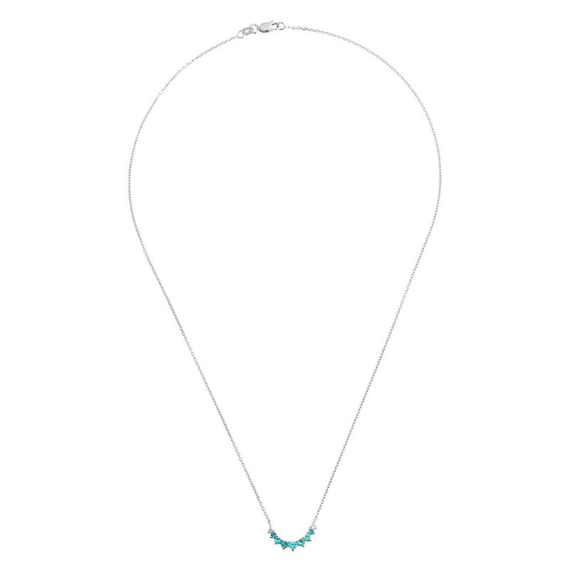 Colar em ouro branco  turmalina paraiba e diamante 1